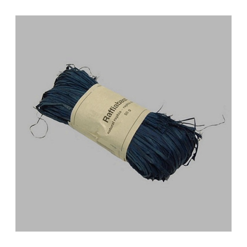 raffia for decoration color blue 50 grams