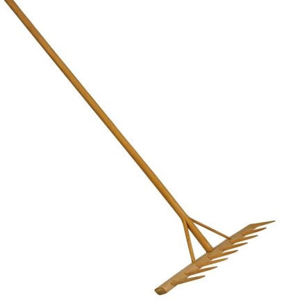 Decorative Wooden Hay Rake Natural & Rustic, 166 × 53 cm