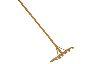 Râteau à foin décoratif en bois Naturel & Rustique, 166 × 53 cm