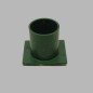 candle holder with fix glue color green 3 x 4 cm