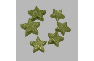 étoiles pour la décoration vert scintillant