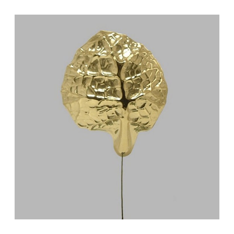leaves on a stem color gold 15 cm