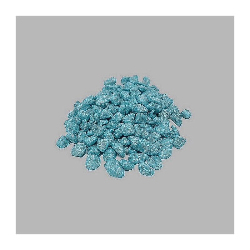pierres de décoration couleur bleu clair pointillé 500 gr