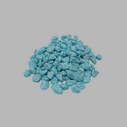pierres de décoration couleur bleu clair pointillé 500 gr