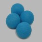 boule de textile couleur bleue Dm 60 mm et 4 pcs