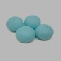 boule de textile couleur bleu clair Dm 60 mm et 4 pcs
