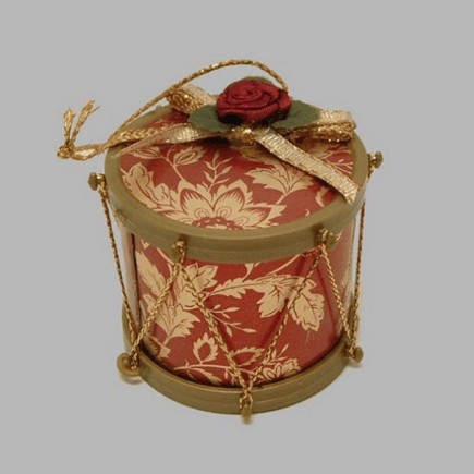 Trommel met roos 5 cm