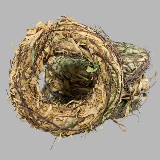 Couronne de branches et feuilles naturelles diamètre 40 cm