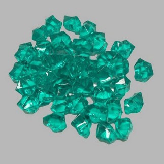 steentjes plastiek diamant vorm smaragd groen 100 gr