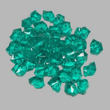 pebbles plastic diamond shape emerald green 100 gr