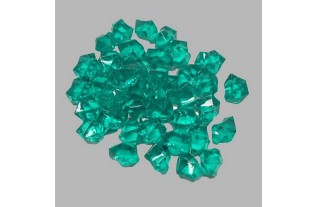 cailloux en plastique diamant forme vert émeraude 100 gr