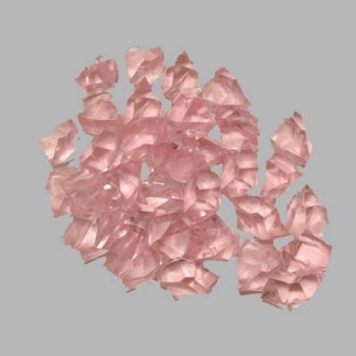 steentjes plastiek diamant vorm roze 100 gr