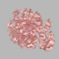 steentjes plastiek diamant vorm roze 100 gr