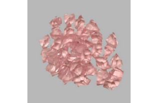 steentjes plastiek diamant vorm roze 100 gr