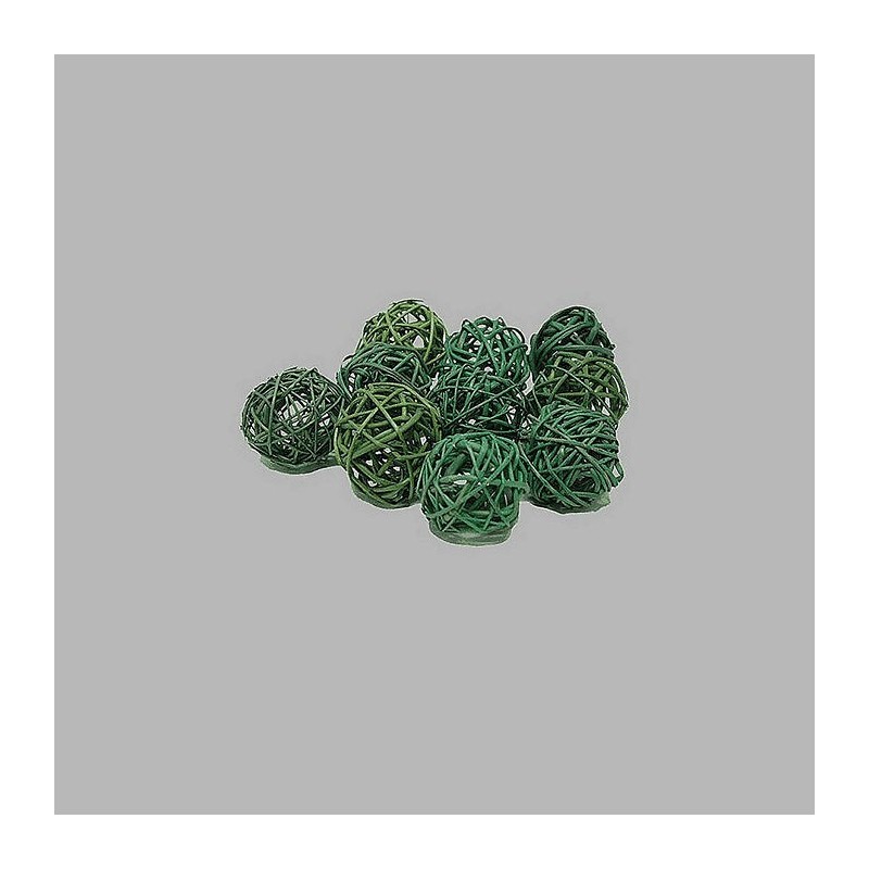 boule de décoration vert 4 cm par 10 pcs