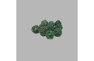 boule de décoration vert 4 cm par 10 pcs