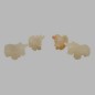 bull d'onyx stone made par hand 30 x 10 mm 4 pcs