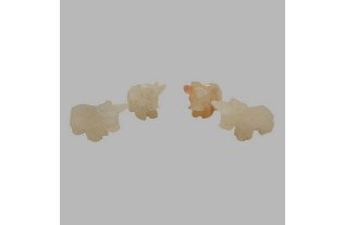 bull d'onyx stone made par hand 30 x 10 mm 4 pcs
