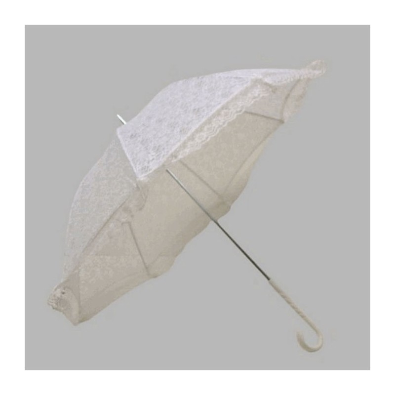 paraplu van kant kleur wit 90 cm