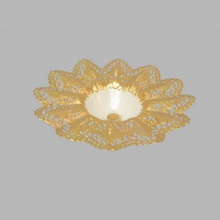 boeket houder van papier kleur goud 19 cm