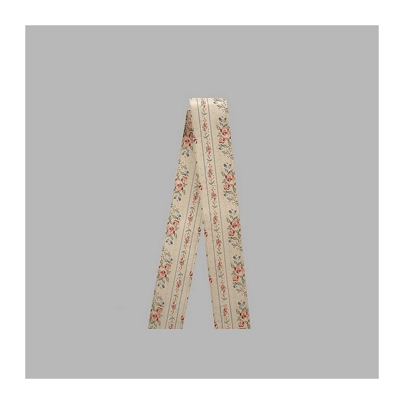 ruban de papier dessin de roses rouges long 22 m larg 50 m