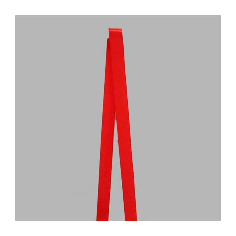 Decoration ruban de tissu satin couleur rouge 25 mm