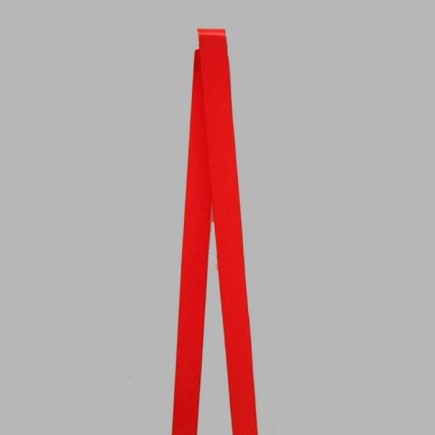 Decoration ribbon of fabric satin color red 25 mm