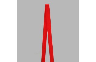 Decoration ribbon of fabric satin color red 25 mm