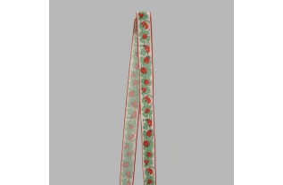Decoration ruban de tissu Conception de coccinelles largeur 25 mm