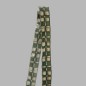 Decoration ruban de tissu beige vert damier de conception largeur 40 mm