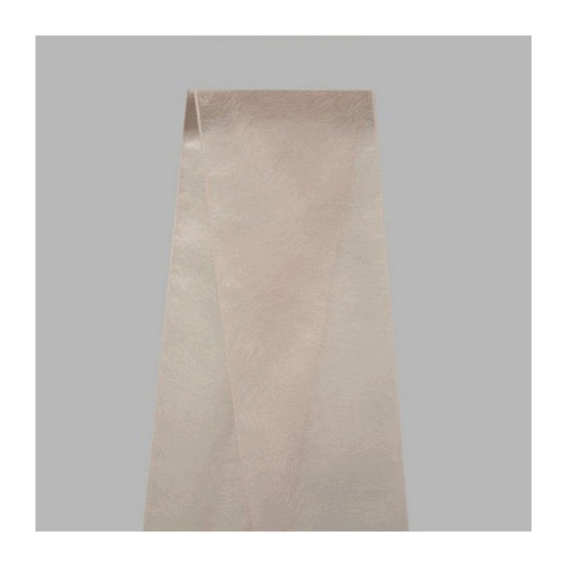 Decoration ruban d'organza couleur rose Largeur 13 cm