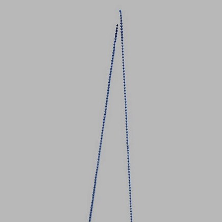 Decration chain ribbon of balls blue 2 mm at the desired length