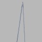 Decration chain ribbon of balls blue 2 mm at the desired length