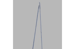 Decoratie ketting lint van bollen blauw 2 mm op gewenste lengte