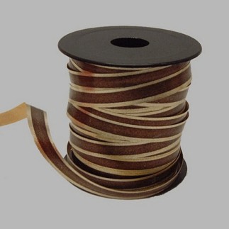 Ruban de décoration papier brun or 10 mm par bobine de 15 mètre