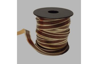 decoration ribbon of paper brown gold 10 mm per coil de 15 meter