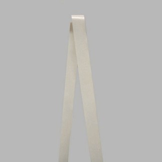 Decoration ribbon of fabric satin color white width 30 mm