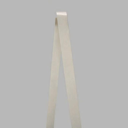 Decoration ribbon of fabric satin color white width 30 mm