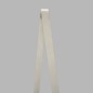 Decoration ribbon of fabric satin color white width 30 mm