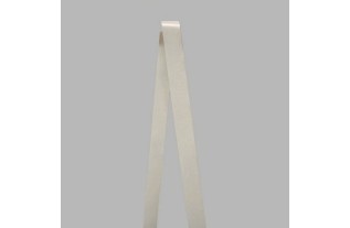Decoration ribbon of fabric satin color white width 30 mm