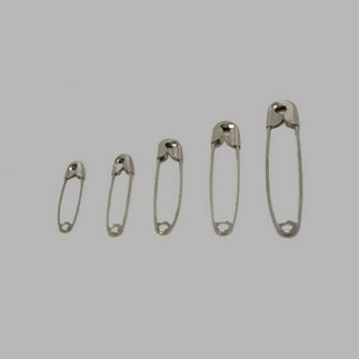 veiligheidsspeld assortiment aluminium kleur