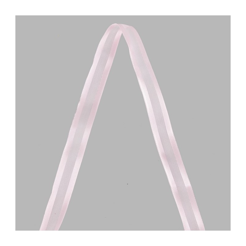 Ruban de décoration tissu satiné  rose 3 mètre x 25 mm