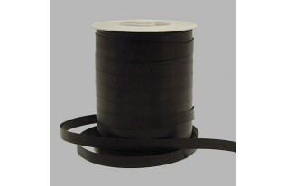 Decoratie lint van papier zwart 5 mm per spoel van 500 meter