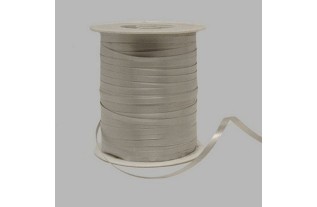 Decoratie lint van papier zilver 5 mm per spoel van 500 meter