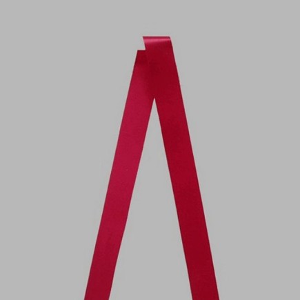 Decoration ribbon satin fabric bordeau red 3 meter x 35 mm