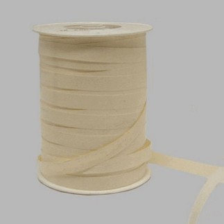 Decoration ribbon of paper creme 10 mm per coil of 250 meter