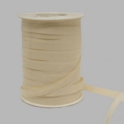 Decoration ribbon of paper creme 10 mm per coil of 250 meter
