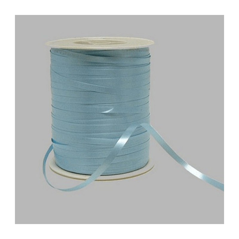Ruban de décoration papier bleu clair 5 mm par bobine de 500 mètre