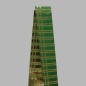Decoration ribbon of fabric green and gold 70 mm