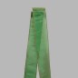 Decoration organza ribbon color green gold width 70 mm